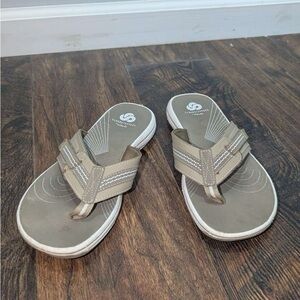 Cloudsteppers by Clarks Taupe Sandals